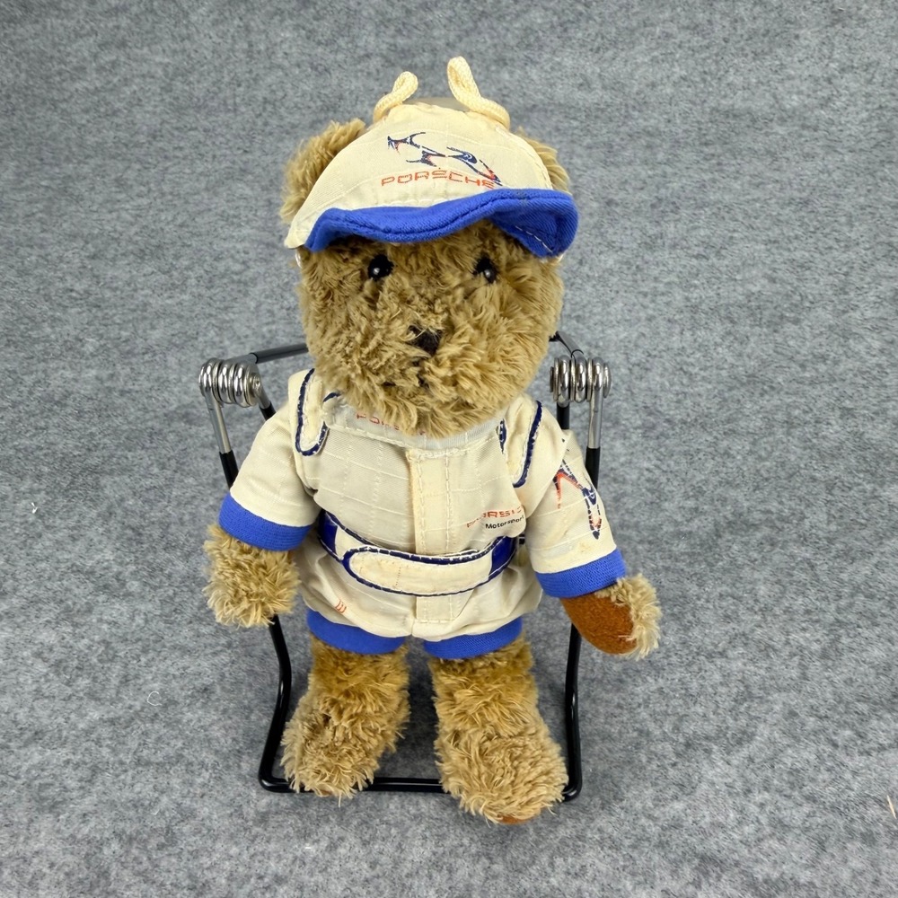 Porsche Motorsport Teddy Bear Plush Suction Cup Window Hanger 8" Racing Promo